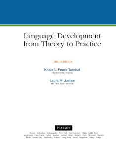 Language Development From Theory to Practice 3rd Edition by Khara Pence Turnbull, Laura Justice